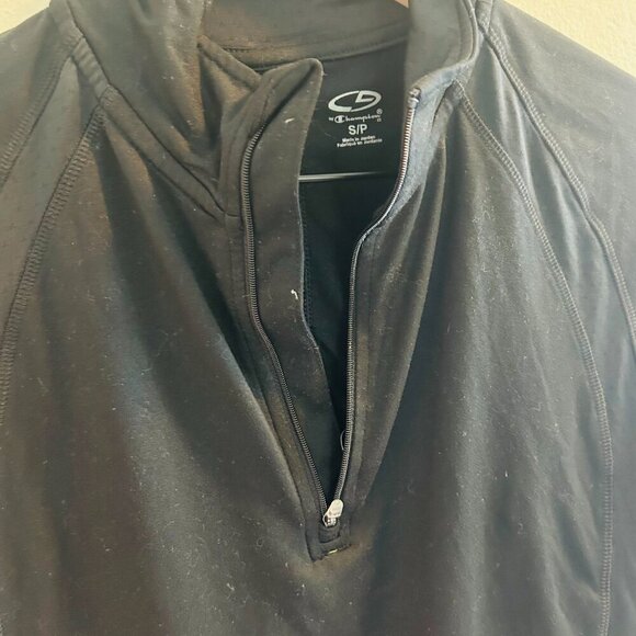 C9 By Champion Black Quarter Zip Womens Size Small Long Sleeve Warmup Jacket - Picture 7 of 9